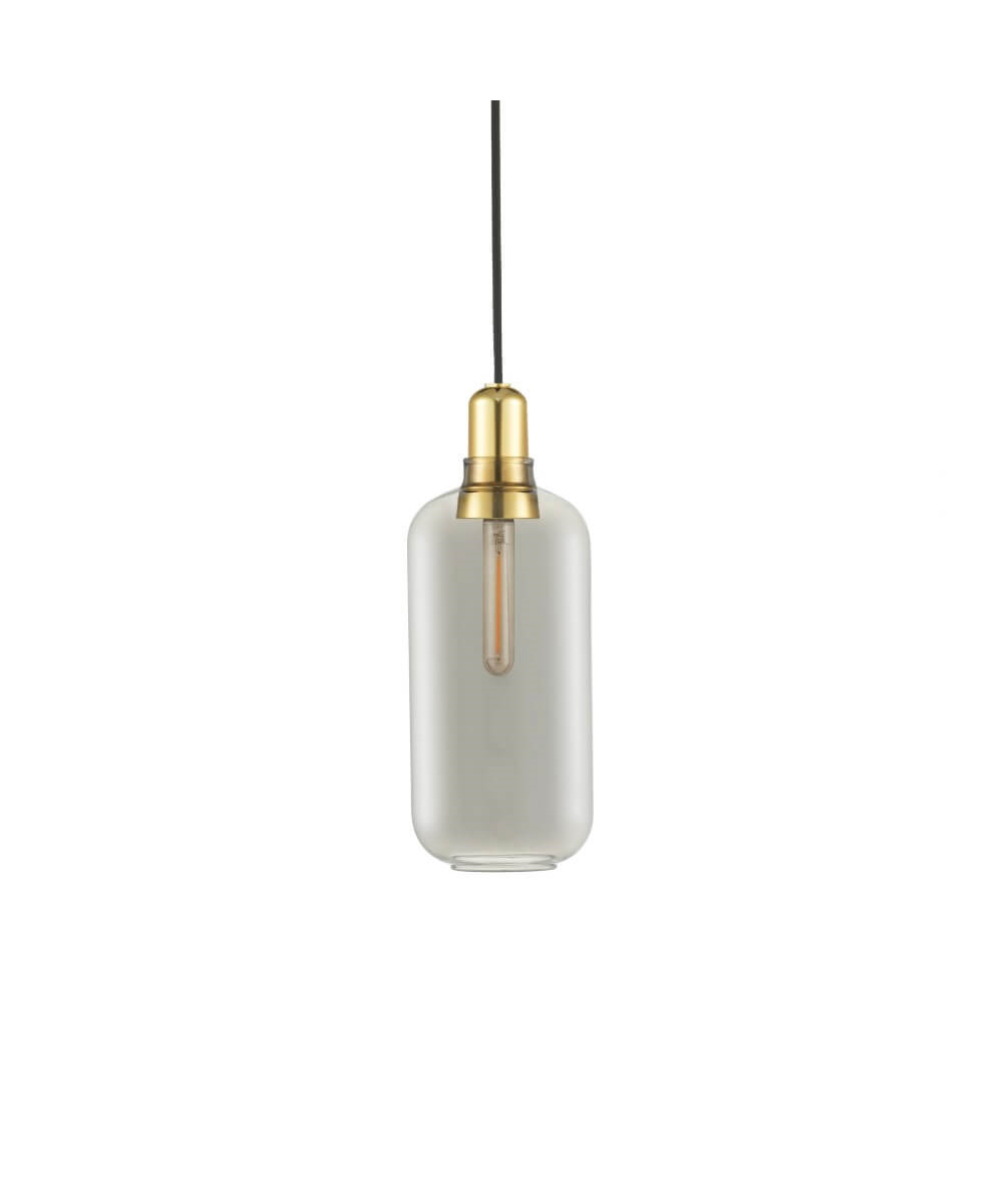 Image of Amp Pendelleuchte Large Rauch/Messing - Normann Copenhagen bei Lampenmeister.ch